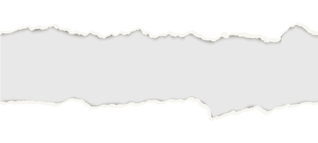 upper and lower part of ripped open paper colored whiteのイラスト素材