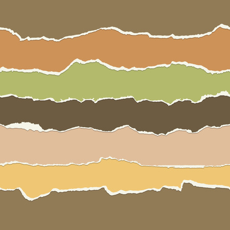 collection of seamless paper rips multi coloredのイラスト素材