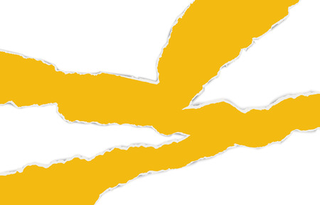 yellow ripped open paper collection with white backgroundのイラスト素材