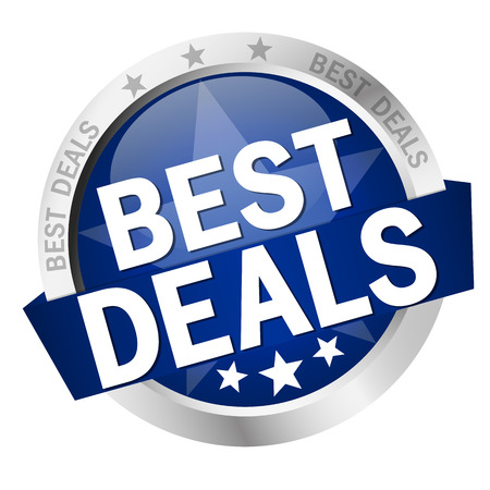 round button with banner and text Best Dealsのイラスト素材