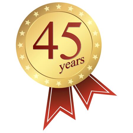 gold jubilee button 5 yearsのイラスト素材