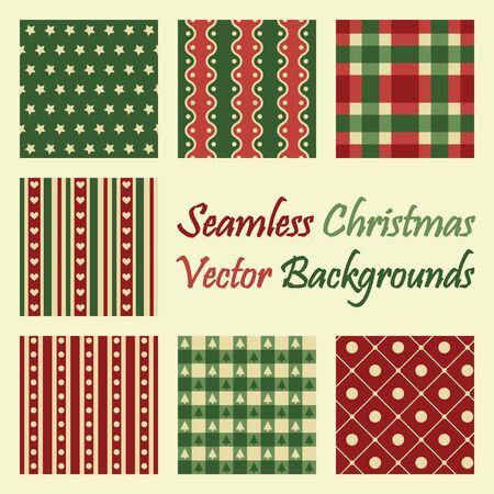 christmas seamless vector backgroundsのイラスト素材
