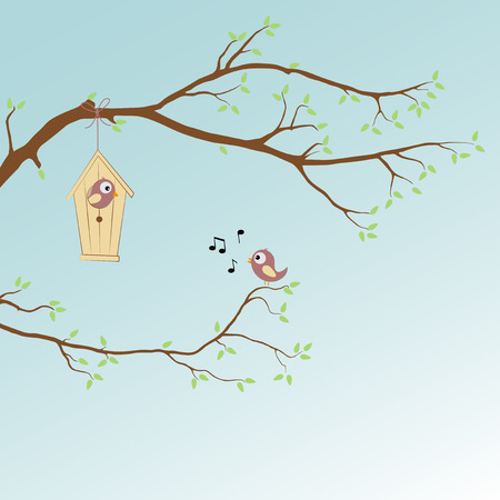Birds in Loveのイラスト素材