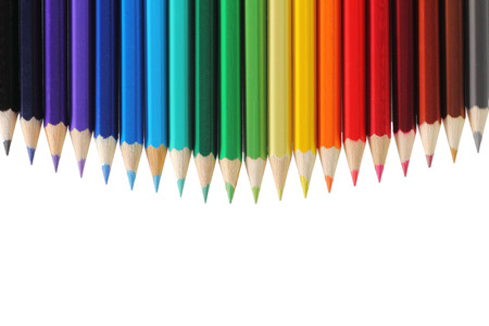 Colored pencils with copyspaceの写真素材