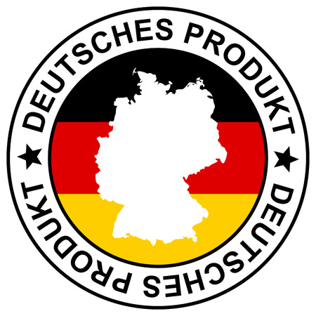 Stamp German goods in Germanのイラスト素材