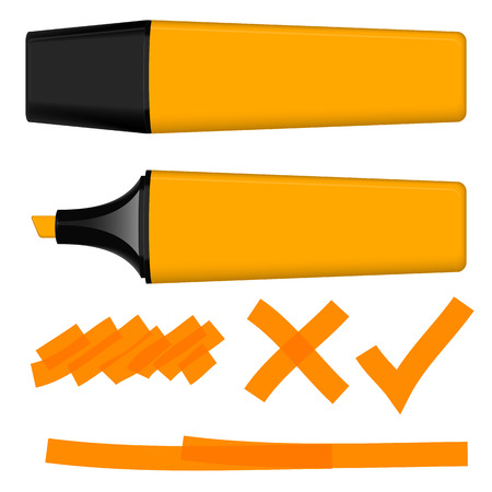 Highlighter with orange markingsのイラスト素材