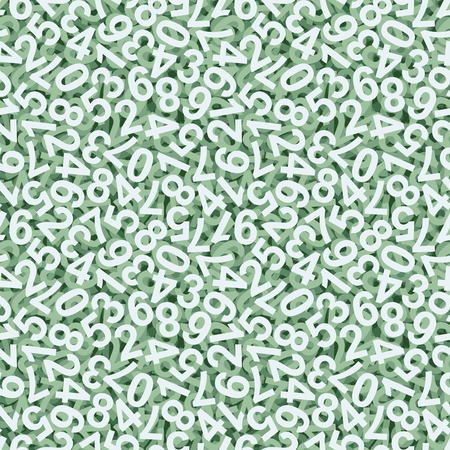 illustration of seamless background with green colored numbers