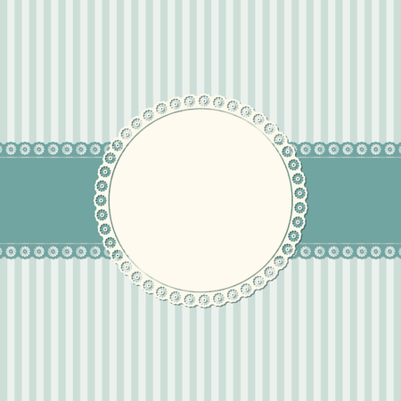 banner and empty patch on blue colored lined backgroundのイラスト素材