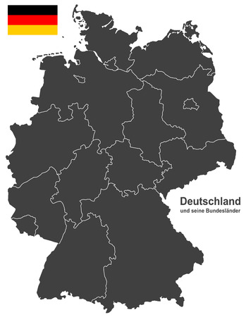 european country germany and the federal statesのイラスト素材