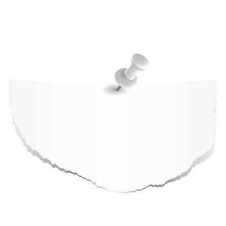 white scraps of paper with colored pin needleのイラスト素材