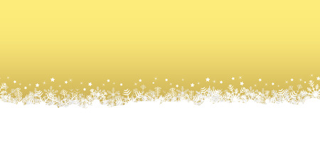 white seamless snow flakes on bottom side and colored backgroundのイラスト素材