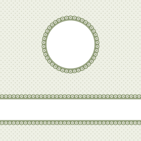 banner and empty patch on green colored pointed backgroundのイラスト素材
