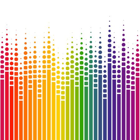 seamless digital equalizer background with color gradientのイラスト素材