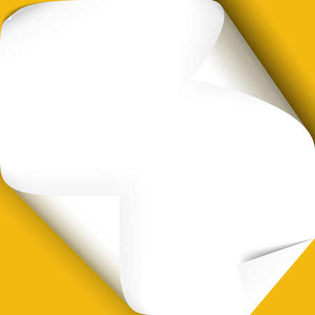 collection of vector illustrations of four different high detailed paper corners turned overのイラスト素材