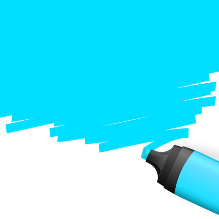 Blue colored highlighter with marking on top sidのイラスト素材