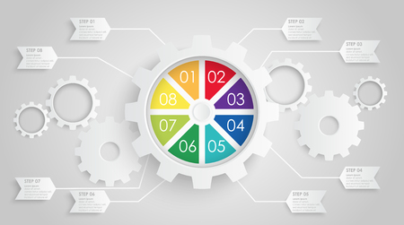 gear wheels info graphic for cooperation or teamwork symbolismのイラスト素材