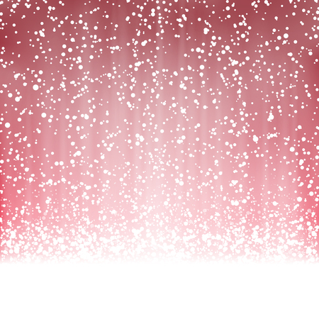 vector file with beautiful falling snow flakes on red colored backgroundのイラスト素材