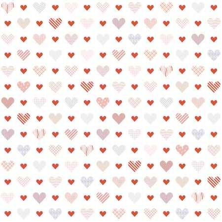 seamless pretty background with hearts and details in fine colors for valentine love timeのイラスト素材