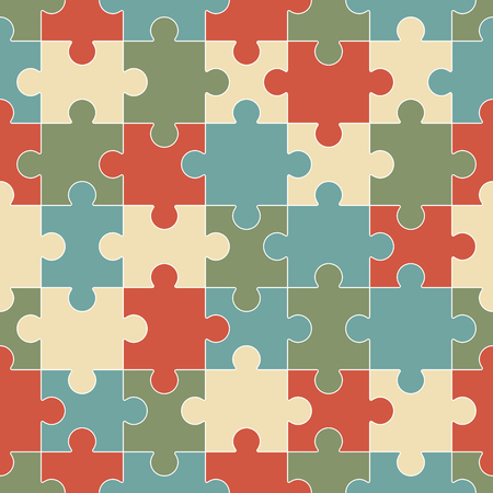 seamless background of fine colored puzzle piecesのイラスト素材