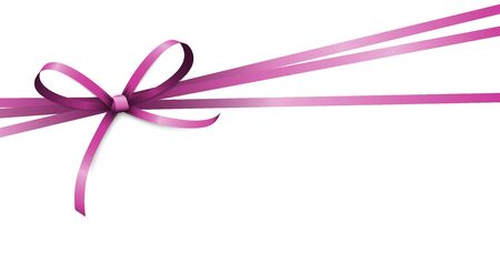 EPS 10 vector illustration of purple colored ribbon bow isolated on white backgroundのイラスト素材