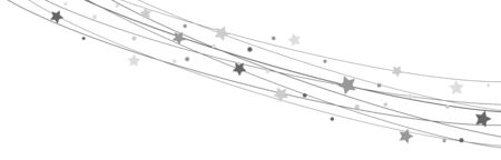 vector file showing stars on strings background for christmas time colored silver for xmas and new year conceptsのイラスト素材