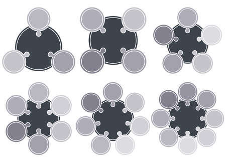 vector file set for business info graphic template designs, team work concepts and data information with different optionsのイラスト素材