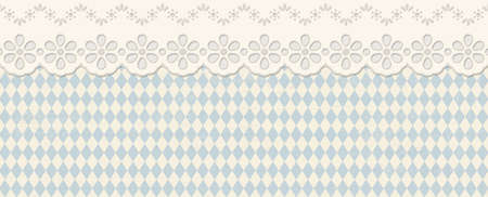 old vintage background with checkered pattern and patch with text O'zapft is (in german)のイラスト素材