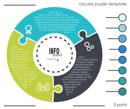 vector file for business info graphic template designs, team work concepts and data information with three process optionsのイラスト素材