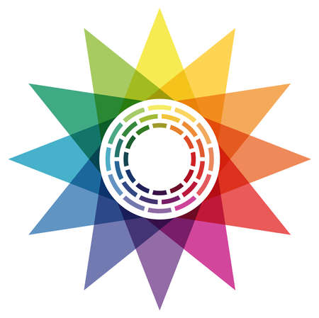 illustration of printing color wheel with different colors in gradationsのイラスト素材