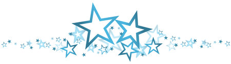 vector file with stars colored blue for christmas advertising in panorama banner styleのイラスト素材