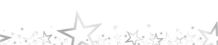 vector file with seamless stars colored silver for christmas advertising in panorama banner styleのイラスト素材