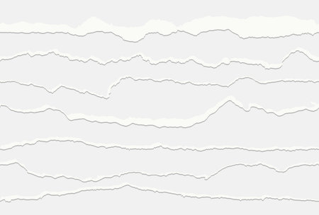 collection of seamless paper rips gray and white coloredのイラスト素材