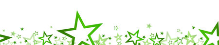 vector file with seamless stars colored green for christmas advertising in panorama banner styleのイラスト素材