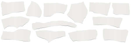 collection of gray colored scraps of papers with shadowsのイラスト素材