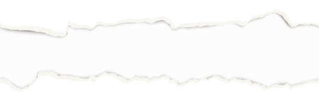 upper and lower part of ripped open paper colored whiteのイラスト素材