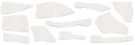 collection of gray colored scraps of papers with shadowsのイラスト素材