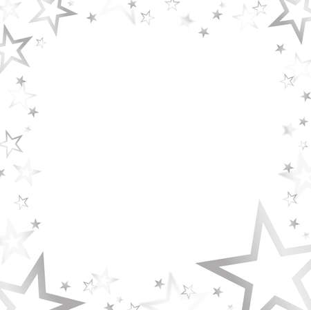 eps vector file with stars colored silver for christmas advertising in quadratic styleのイラスト素材