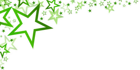eps vector file with stars colored green for christmas advertising in upper cornerのイラスト素材