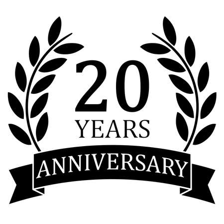 background for success or firm jubilee with text 20 yearsのイラスト素材