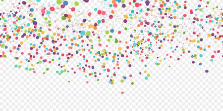 seamless background with different colored confetti for party time with transparency in vector fileのイラスト素材