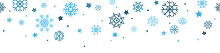 EPS 10 vector file showing christmas time snow stars seamless background colored blue and whiteのイラスト素材