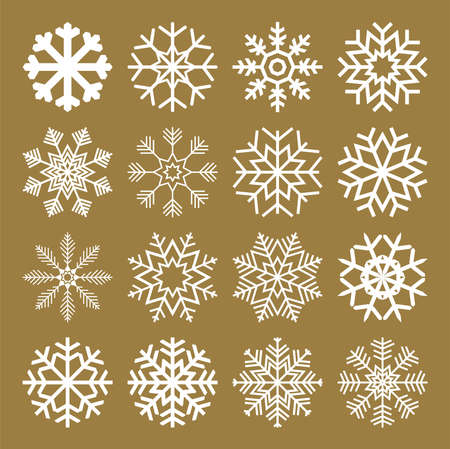 eps10 vector file with collection of different abstract snow flakes for xmas and winter time conceptsのイラスト素材