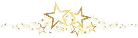 eps vector file with stars colored gold for christmas advertising in panorama banner styleのイラスト素材
