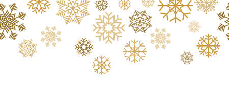 EPS 10 vector file showing christmas time snow stars seamless background colored gold and whiteのイラスト素材