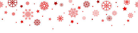 EPS 10 vector file showing christmas time snow stars seamless background colored red and whiteのイラスト素材