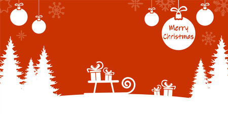 EPS 10 vector file showing simple christmastime background with typical XMAS elements, fall of snow and colored background with Merry Christmas greetings (in german)のイラスト素材