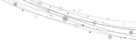 EPS 10 vector file showing snow flakes on strings background for christmas time colored silver for xmas and new year conceptsのイラスト素材