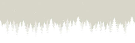 EPS 10 vector file showing christmas time nature landscape background with snow fields, firs and colored backgroundのイラスト素材