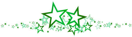 eps vector file with stars colored green for christmas advertising in panorama banner styleのイラスト素材
