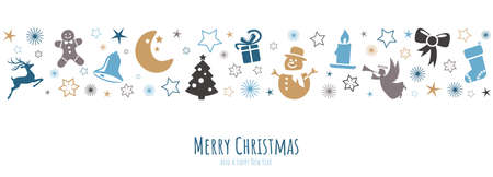 eps vector file banner with christmas greetings with typical abstract xmas symbols for christmas and winter time concepts and New Yearのイラスト素材